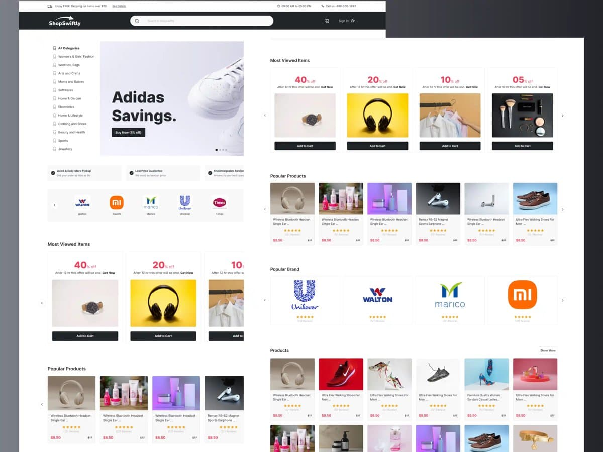 ShopSwiftly storefront